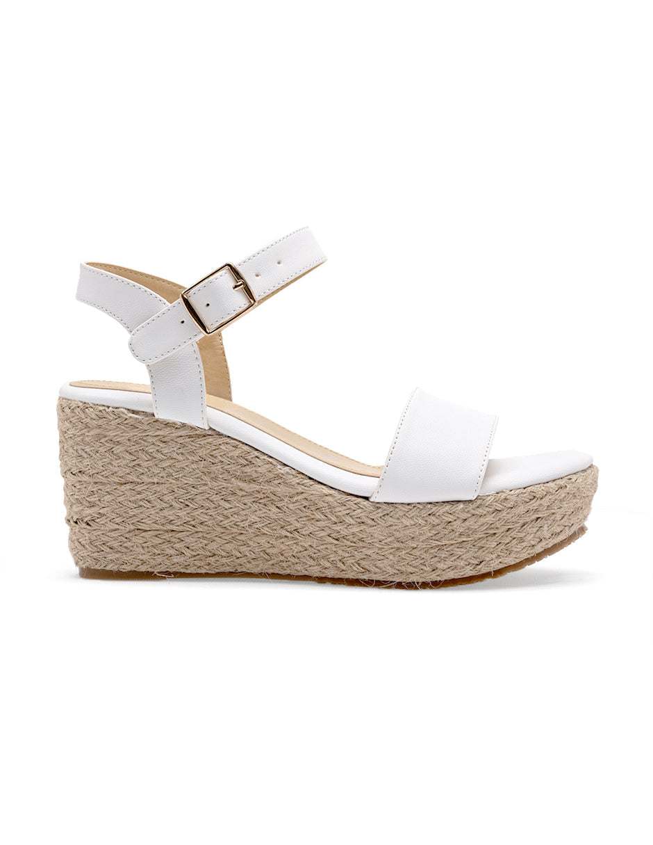 Sandalias con plataforma Color Blanco Para Mujer De RBCOLLECTION