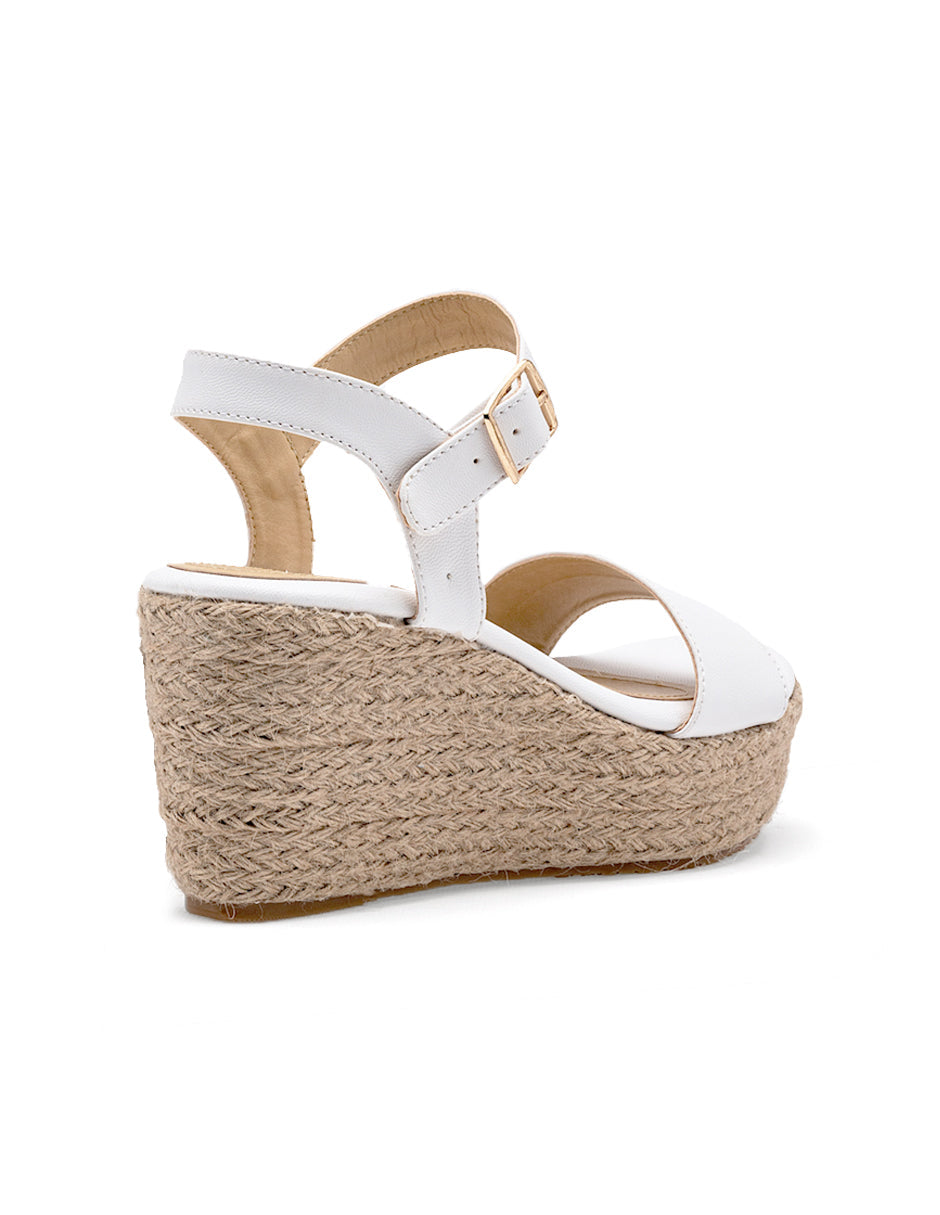 Sandalias con plataforma Color Blanco Para Mujer De RBCOLLECTION