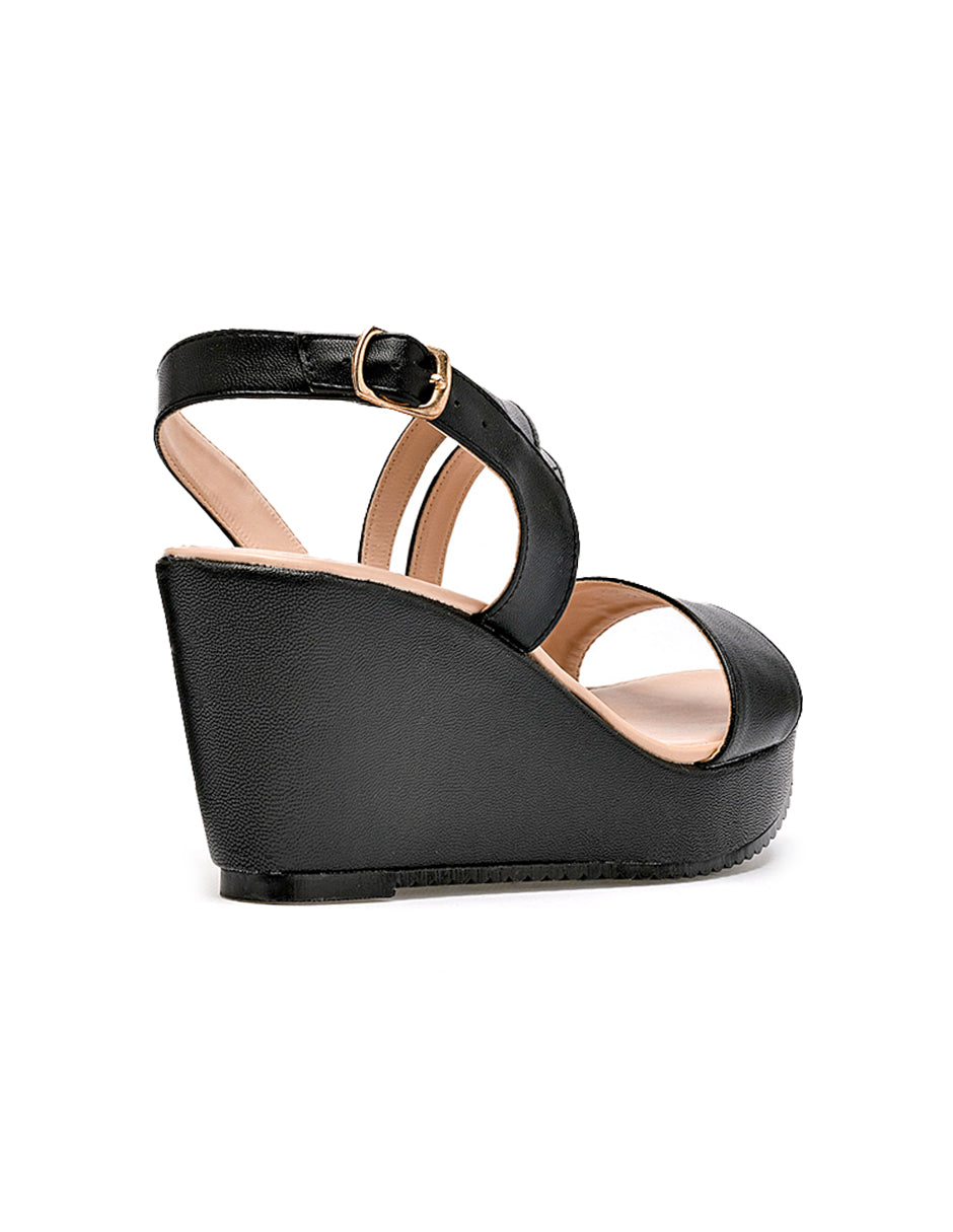 Sandalias con plataforma Color Negro Para Mujer De RBCOLLECTION