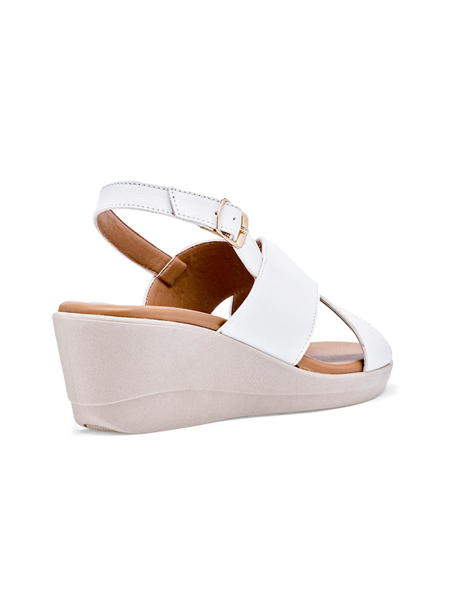 Sandalias de piso Color Blanco Para Mujer De RBCOLLECTION