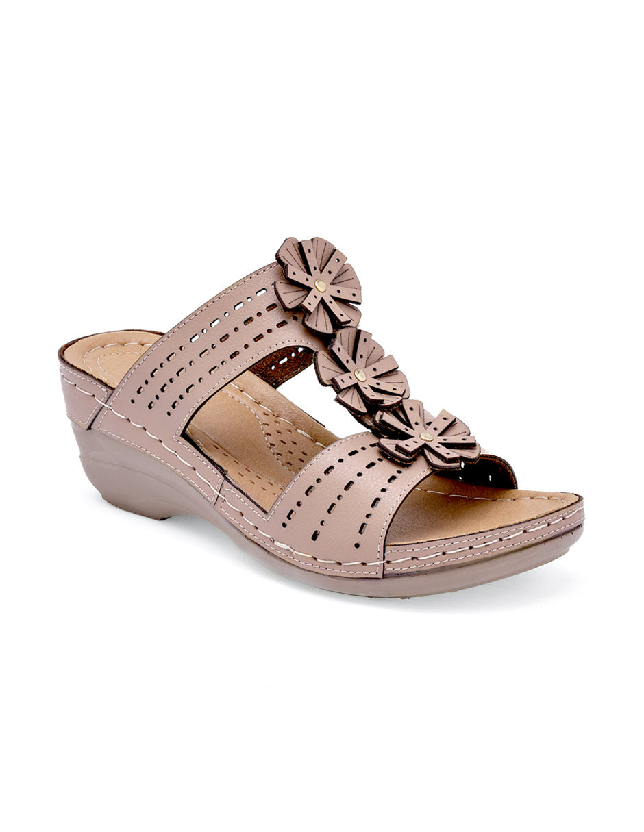 Sandalias de piso Color Beige  Para Mujer De RBCOLLECTION