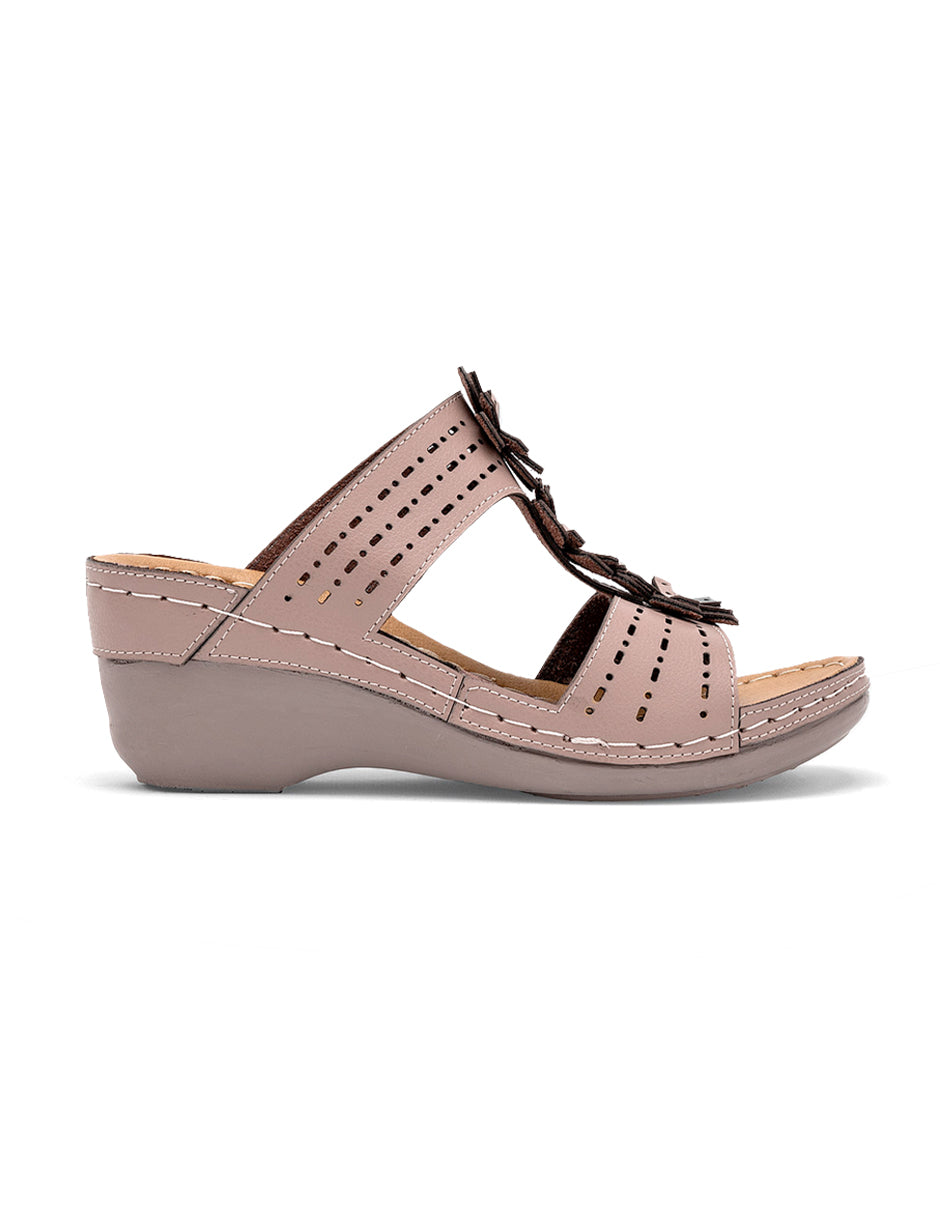 Sandalias de piso Color Beige  Para Mujer De RBCOLLECTION