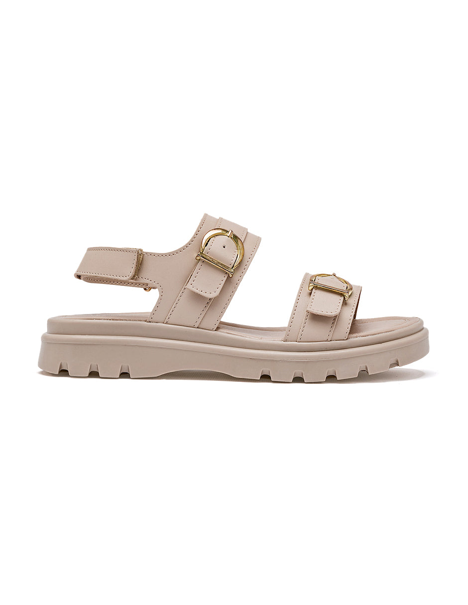 Sandalias de piso Color Beige  Para Mujer De RBCOLLECTION