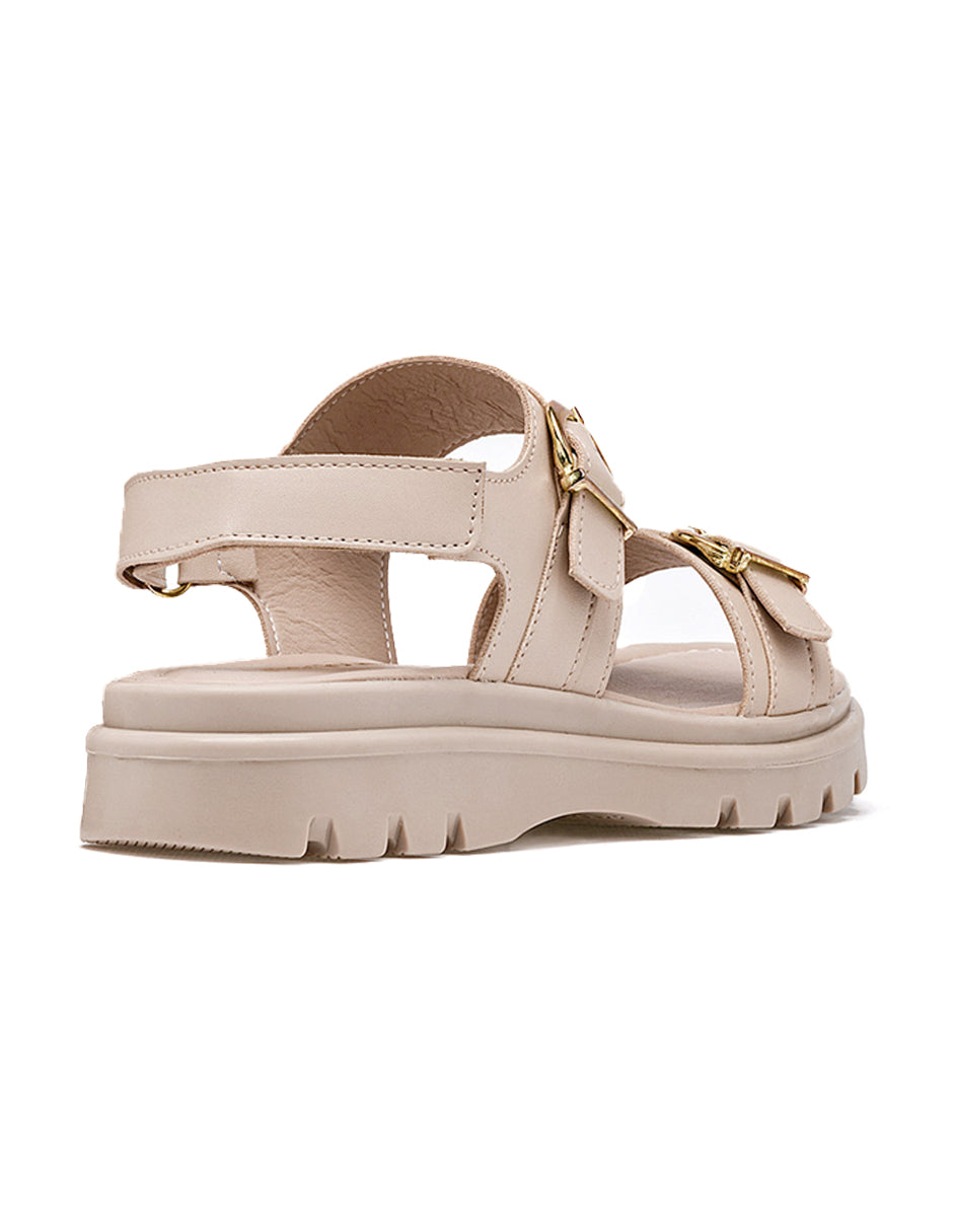 Sandalias de piso Color Beige  Para Mujer De RBCOLLECTION