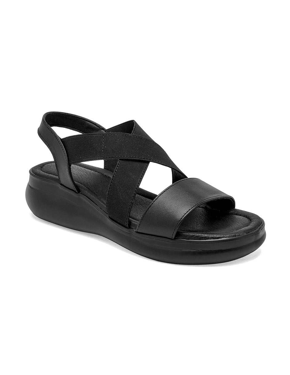 Sandalias de piso Color Negro Para Mujer De RBCOLLECTION