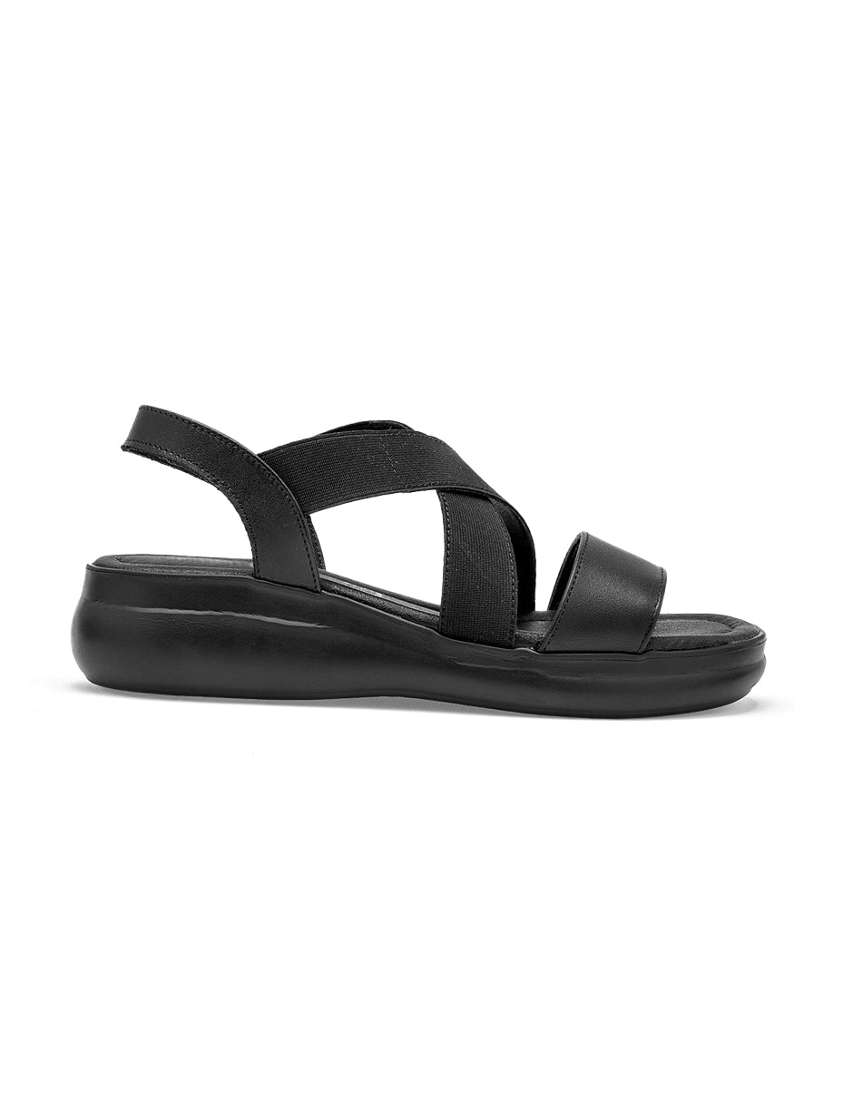 Sandalias de piso Color Negro Para Mujer De RBCOLLECTION