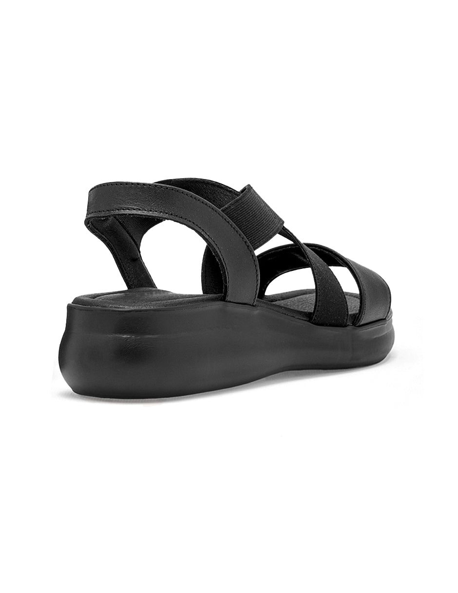 Sandalias de piso Color Negro Para Mujer De RBCOLLECTION