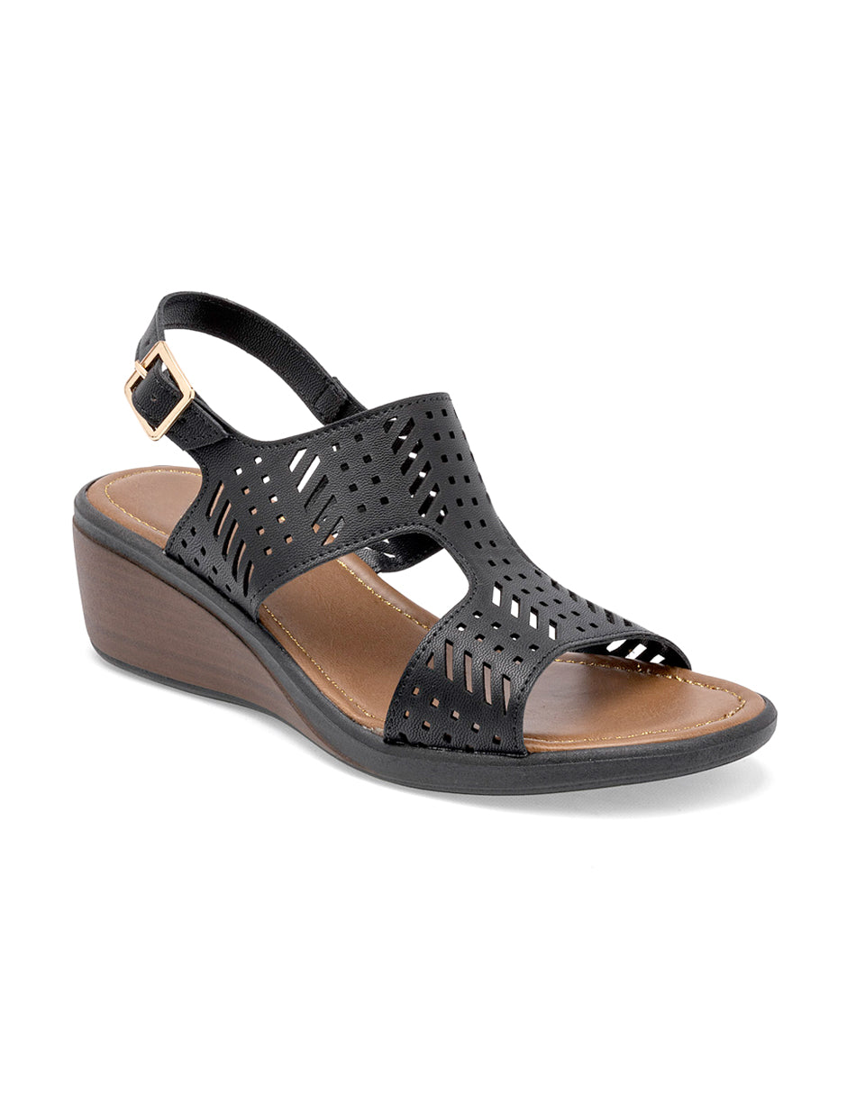Sandalias de piso Color Negro Para Mujer De RBCOLLECTION