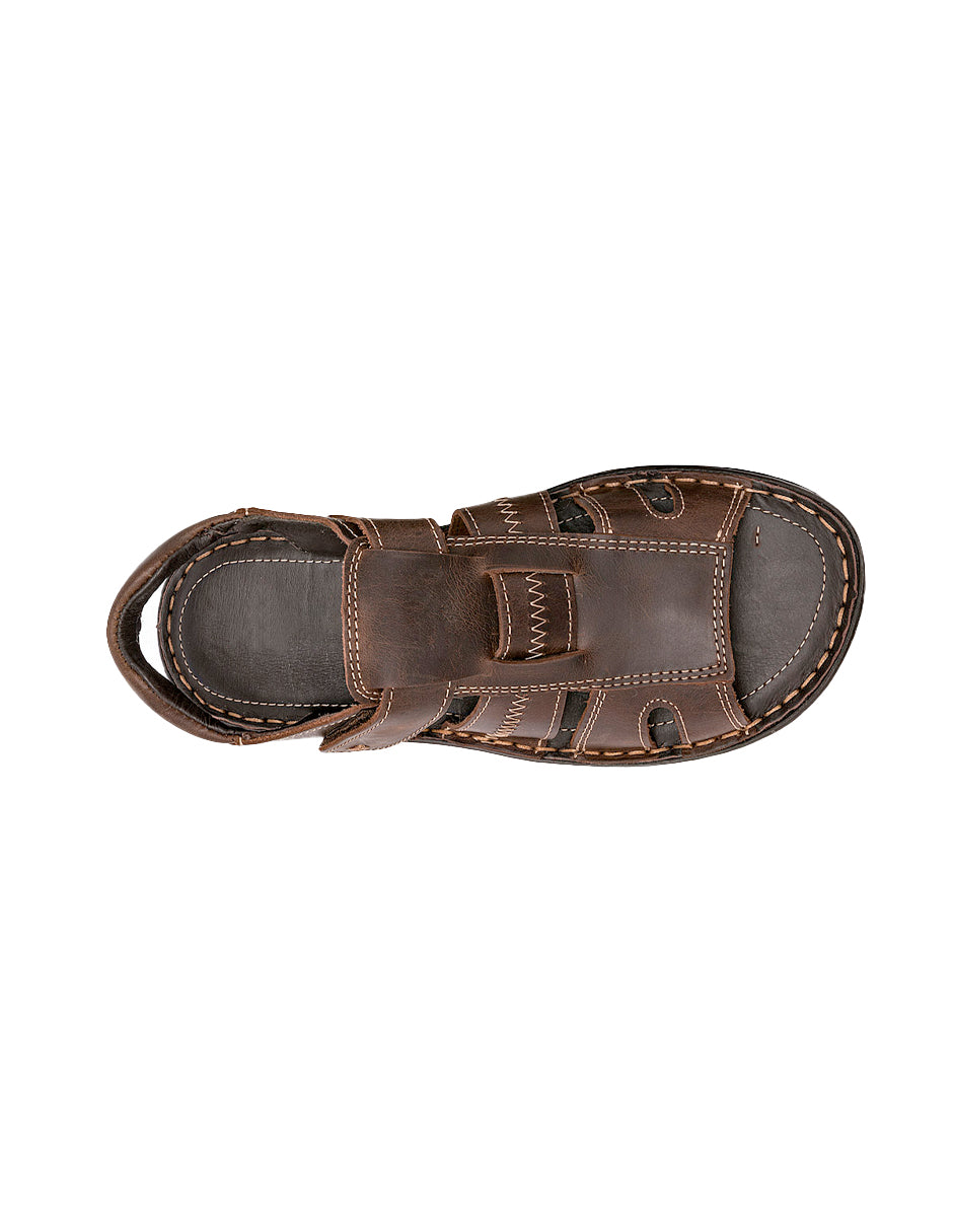 Sandalias casuales Exterior Piel Color Café Para Hombre De RBCOLLECTION