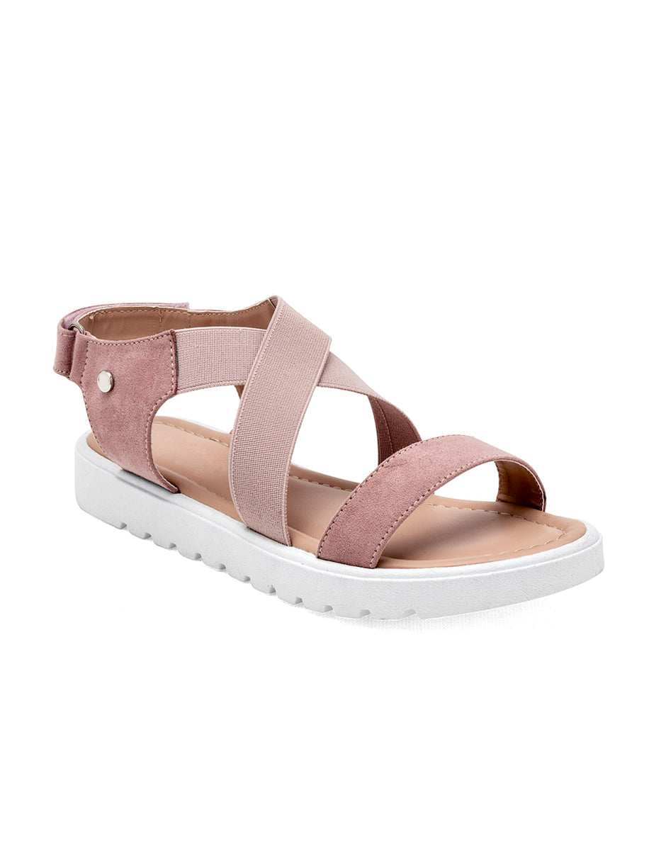 Sandalias de piso Color Rosa Para Mujer De RBCOLLECTION