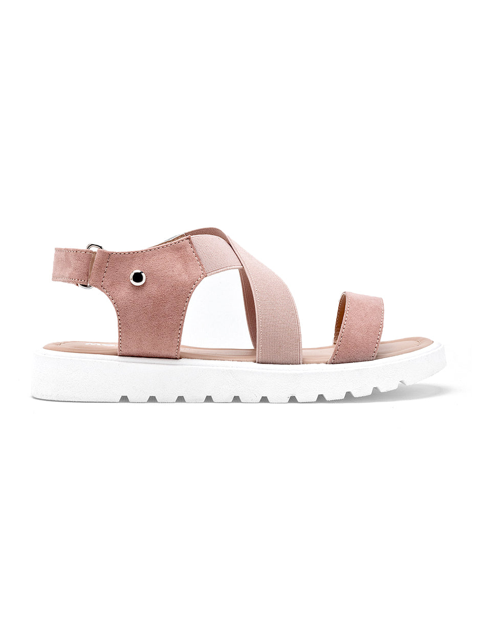 Sandalias de piso Color Rosa Para Mujer De RBCOLLECTION
