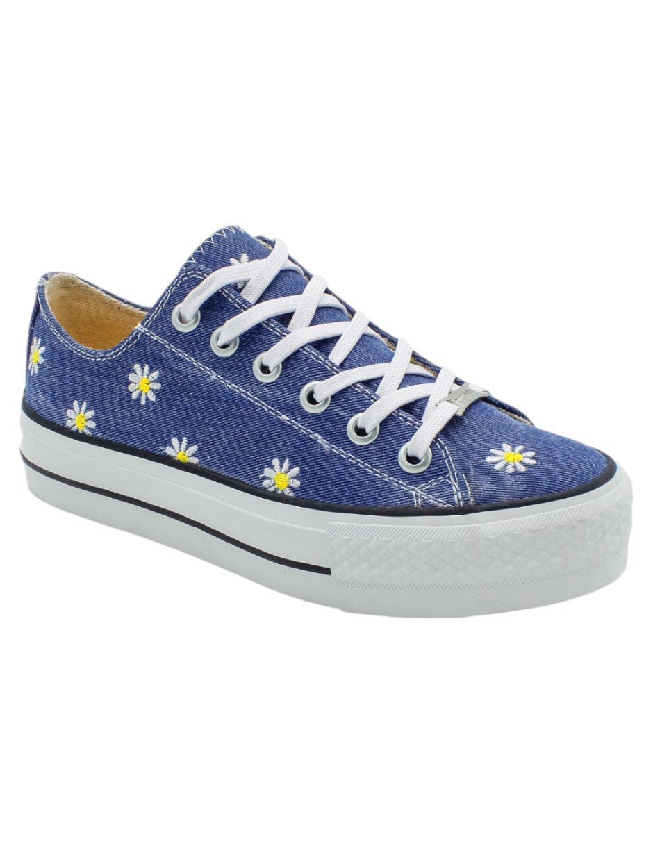 Tenis con cordones Exterior Textil Color Azul Para Mujer De RBCOLLECTION