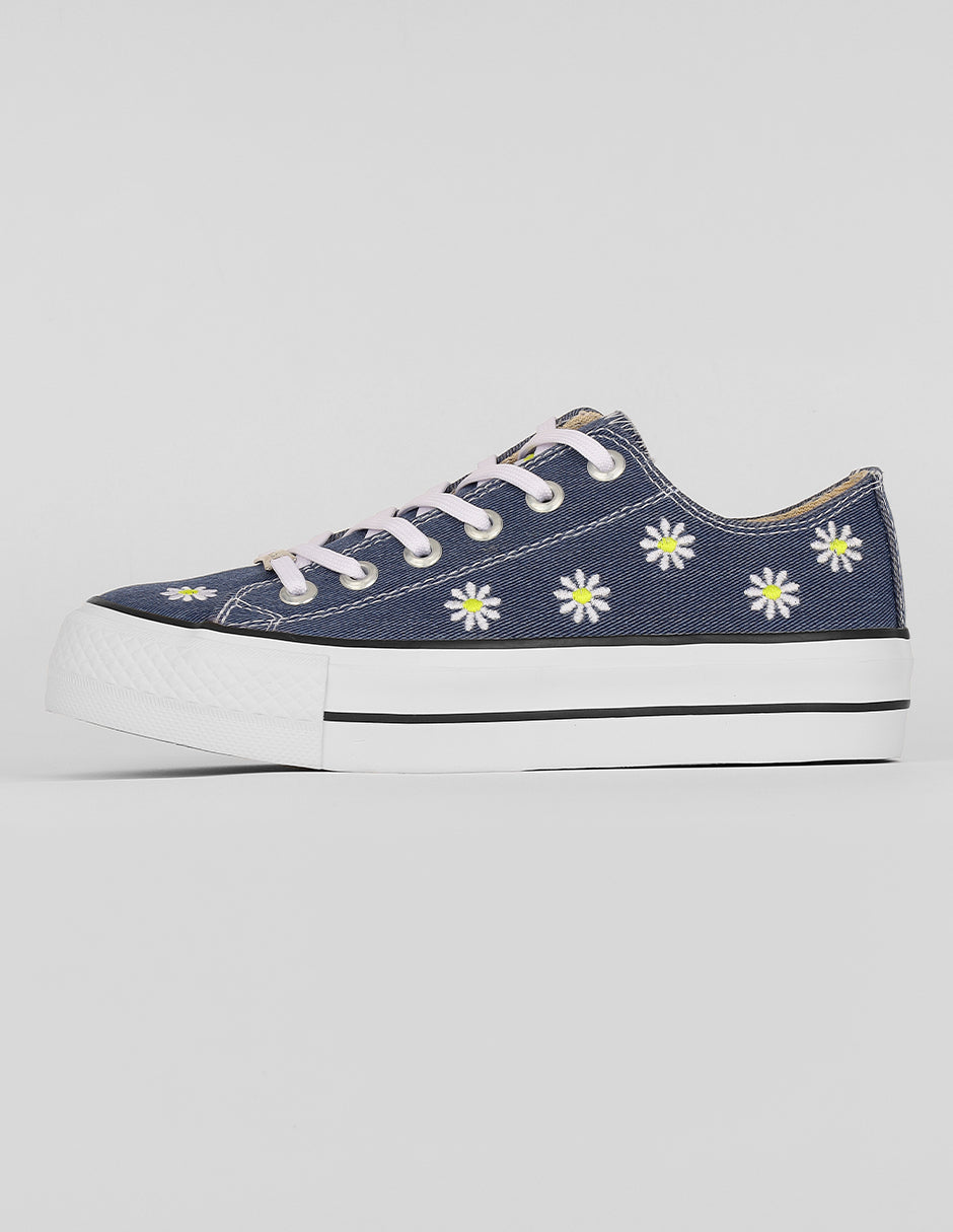 Tenis con cordones Exterior Textil Color Azul Para Mujer De RBCOLLECTION