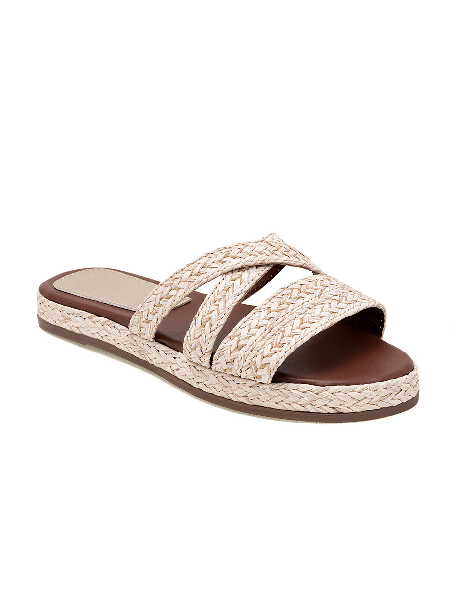 Sandalias de piso Color Beige  Para Mujer De RBCOLLECTION