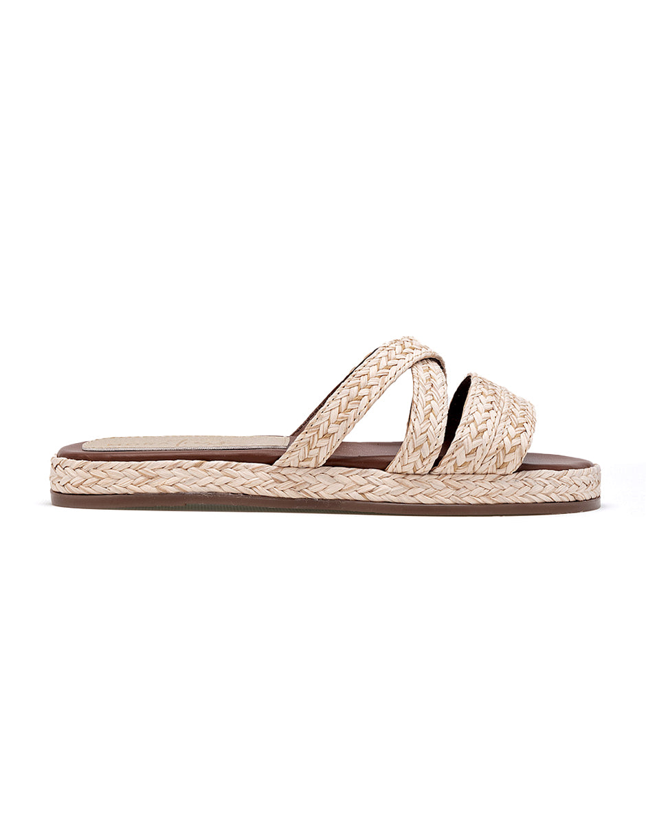 Sandalias de piso Color Beige  Para Mujer De RBCOLLECTION
