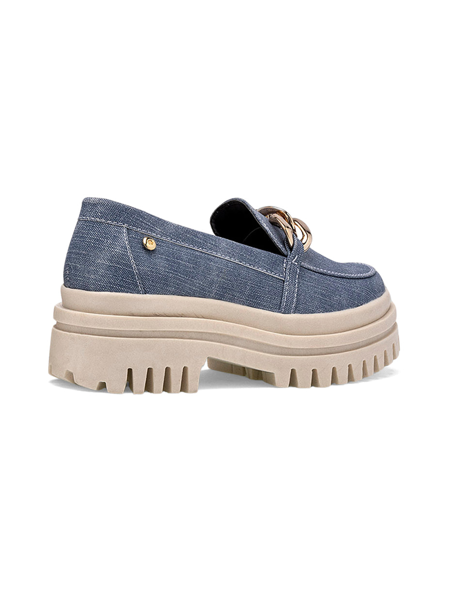 Mocasines Color Mezclilla Para Mujer De RBCOLLECTION