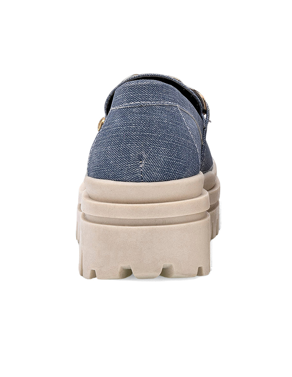 Mocasines Color Mezclilla Para Mujer De RBCOLLECTION