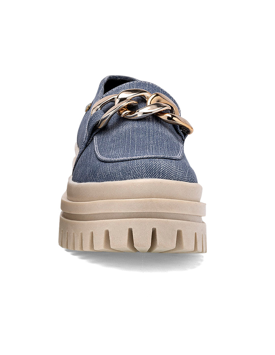 Mocasines Color Mezclilla Para Mujer De RBCOLLECTION