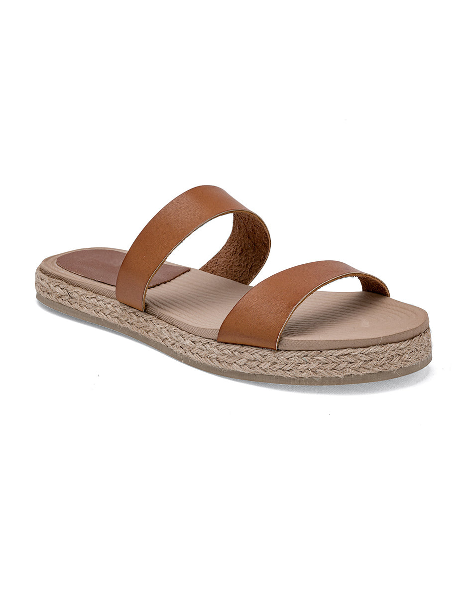 Sandalias de piso Color Camel Para Mujer De RBBASICS