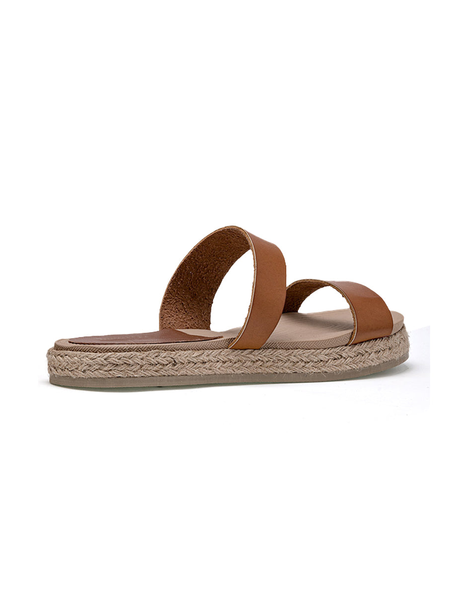 Sandalias de piso Color Camel Para Mujer De RBBASICS