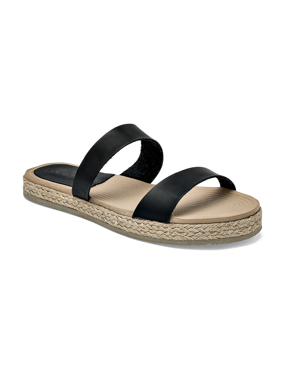 Sandalias de piso Color Negro Para Mujer De RBBASICS