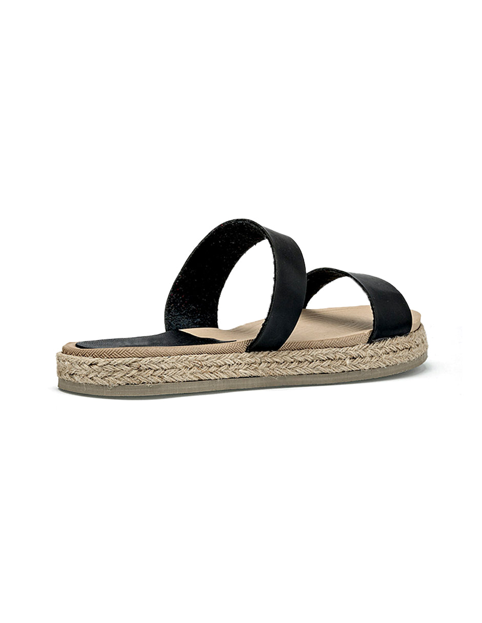 Sandalias de piso Color Negro Para Mujer De RBBASICS
