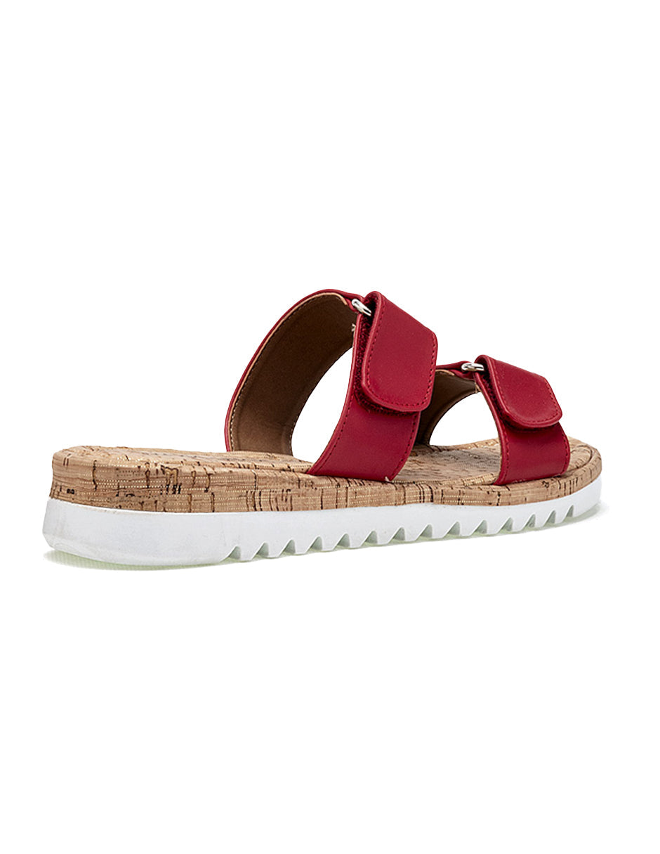 Sandalias de piso Color Rojo Para Mujer De RBCOLLECTION