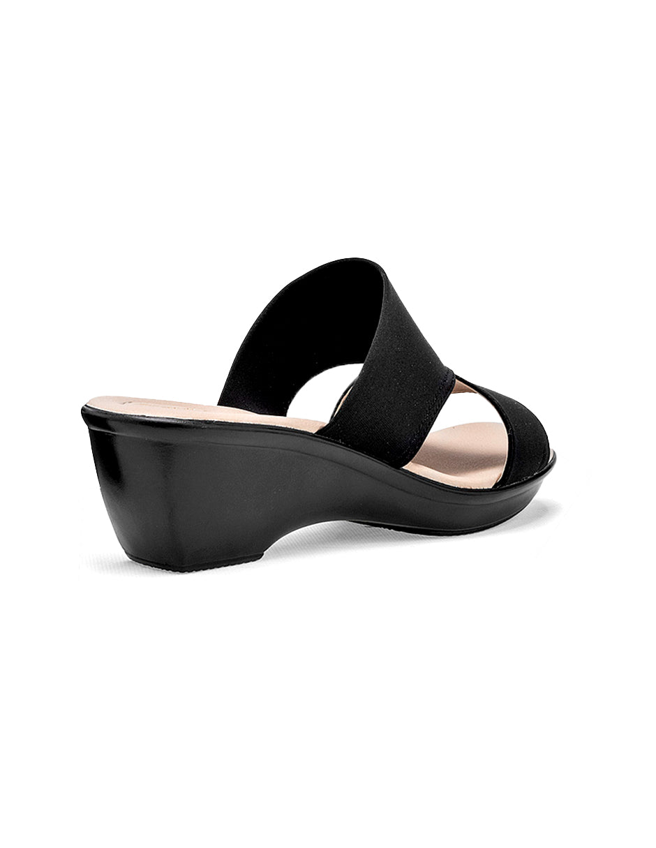 Sandalias de piso Color Negro Para Mujer De RBCOLLECTION