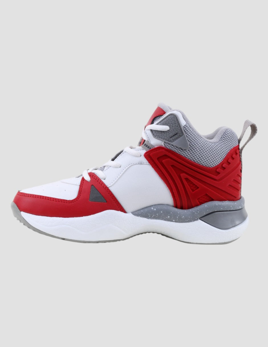 Tenis para basquet Pontiac en Piel vegana– Rojo
