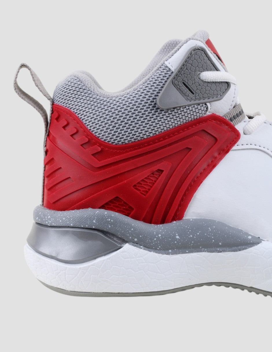 Tenis para basquet Pontiac en Piel vegana– Rojo