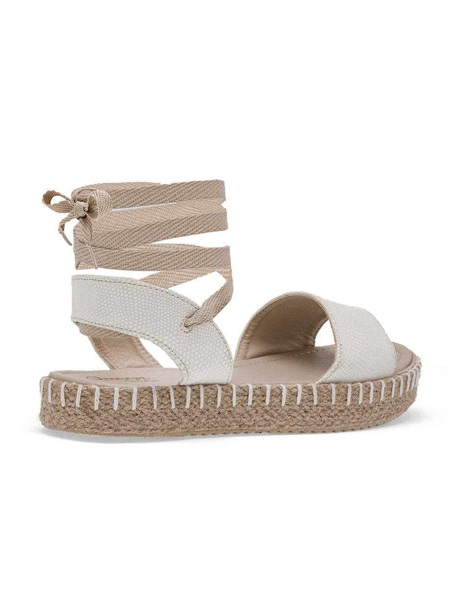 Sandalias de piso Color Beige  Para Mujer De RBCOLLECTION