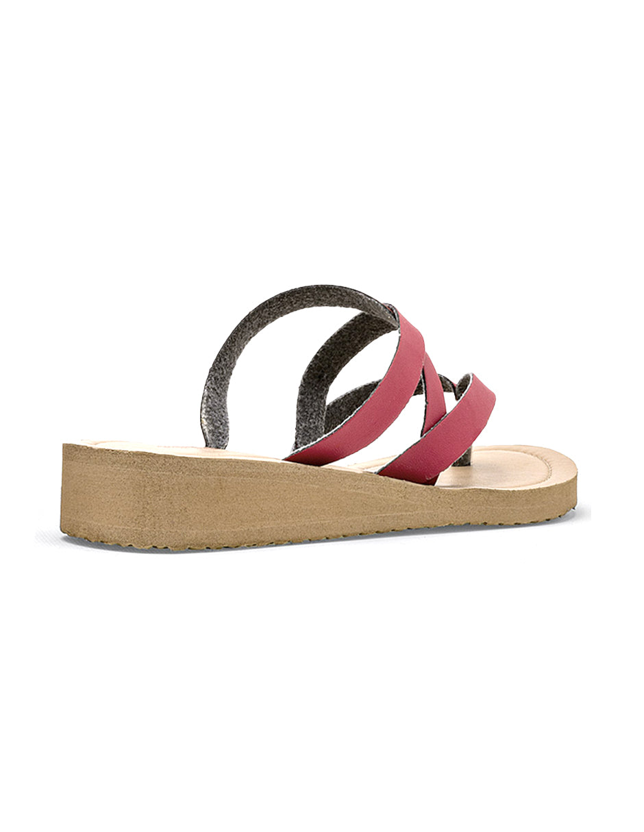 Sandalias de piso Color Rojo Para Mujer De RBBASICS