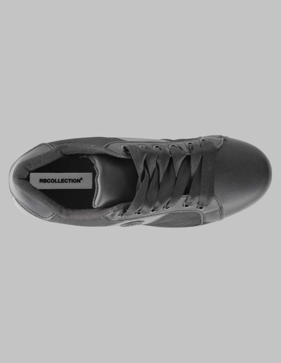 Tenis con cordones Chunk Sintético - Negro