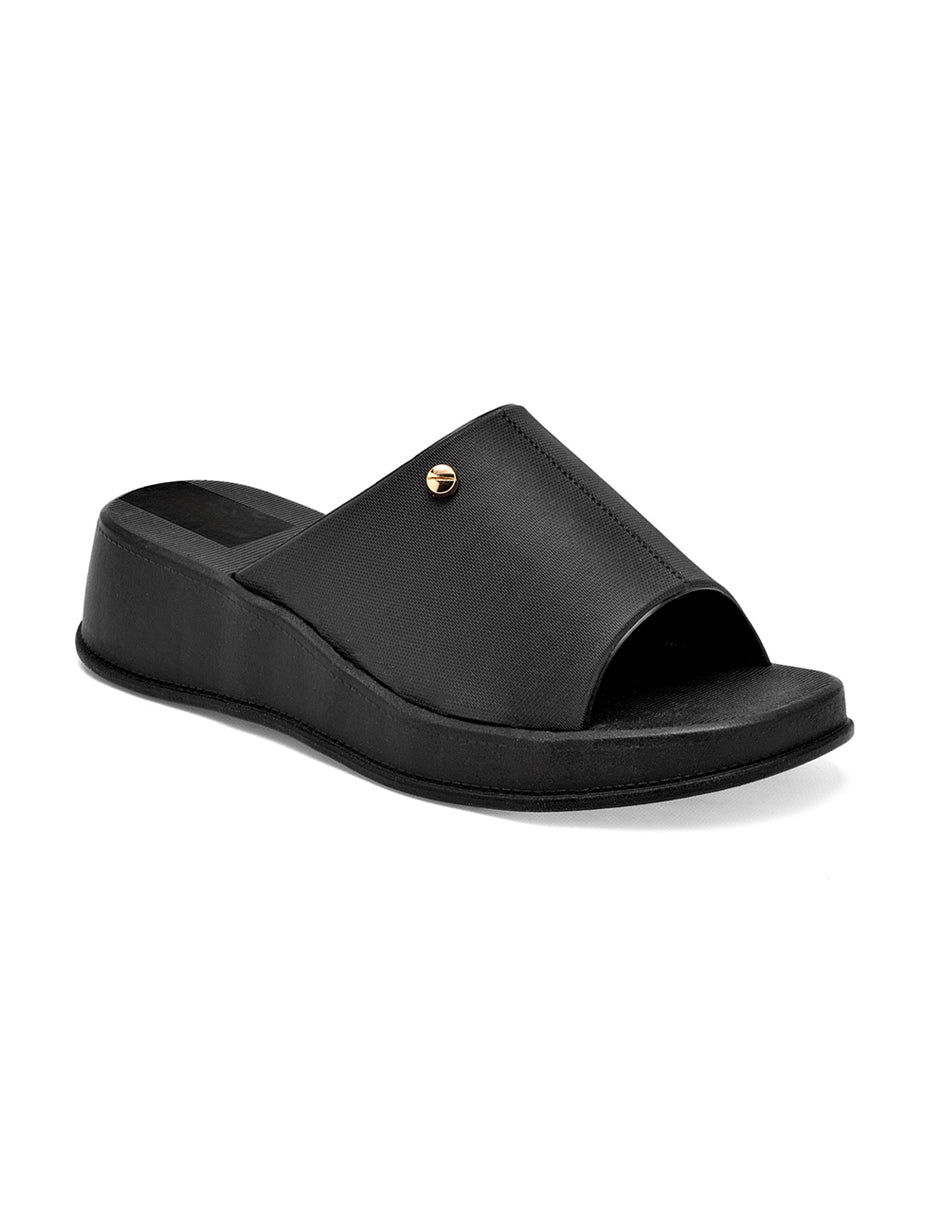 Sandalias de piso Color Negro Para Mujer De RBBASICS