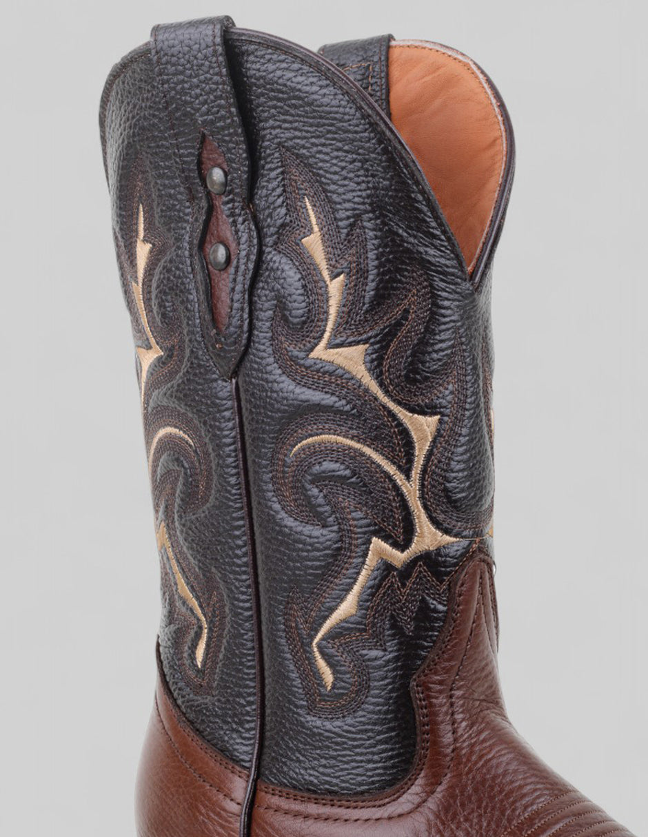 Botas tipo western Cowboy en Piel – Cafe