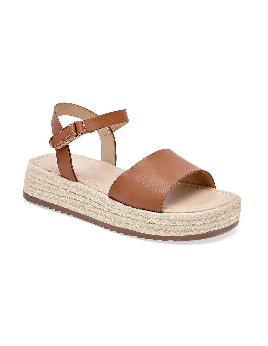 Sandalias de piso Color Camel Para Mujer De RBCOLLECTION