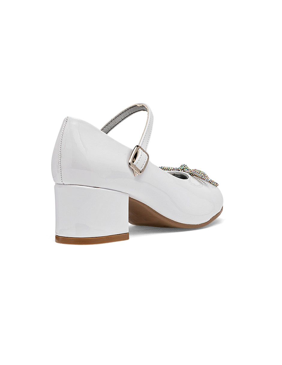 Mary jane Color Blanco Charol Para Mujer De RBCOLLECTION