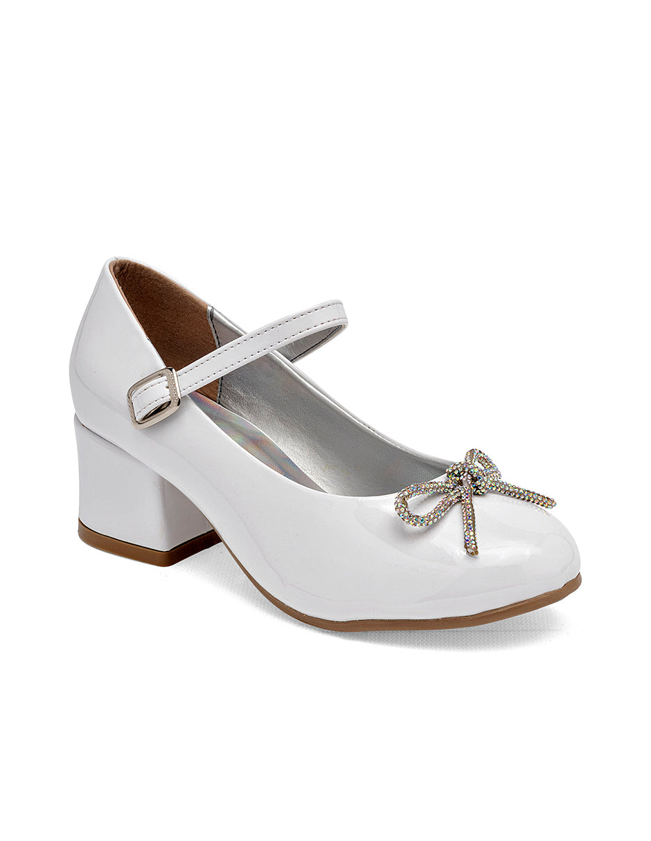 Mary jane Color Blanco Charol Para Mujer De RBCOLLECTION