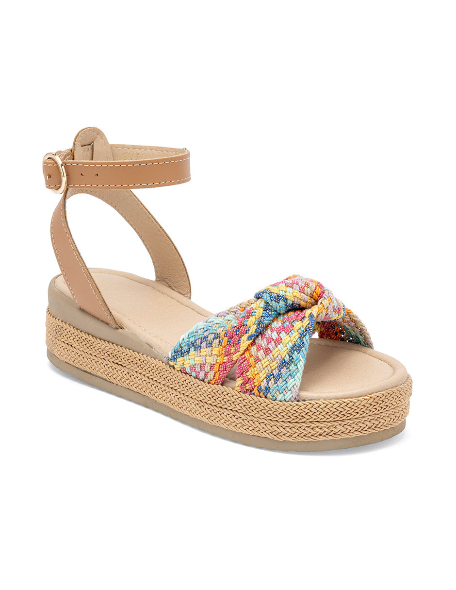 Sandalias de piso Color Camel Para Mujer De RBCOLLECTION