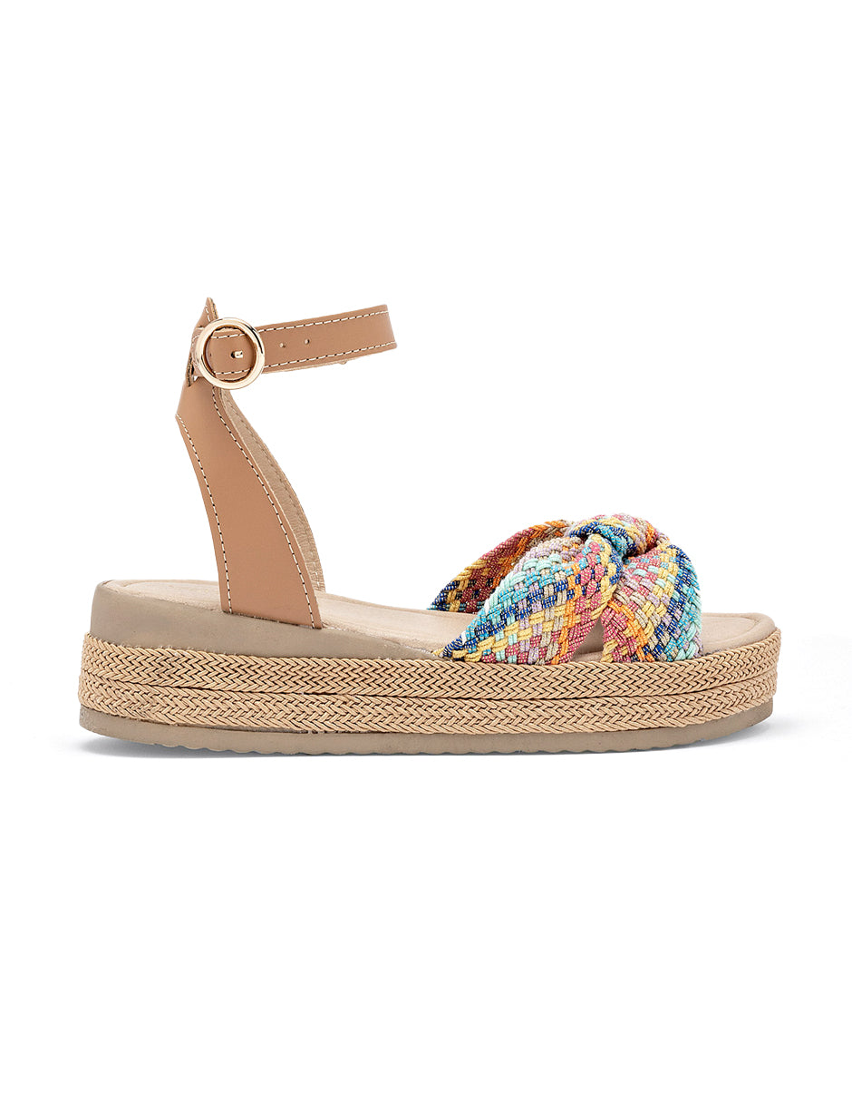 Sandalias de piso Color Camel Para Mujer De RBCOLLECTION
