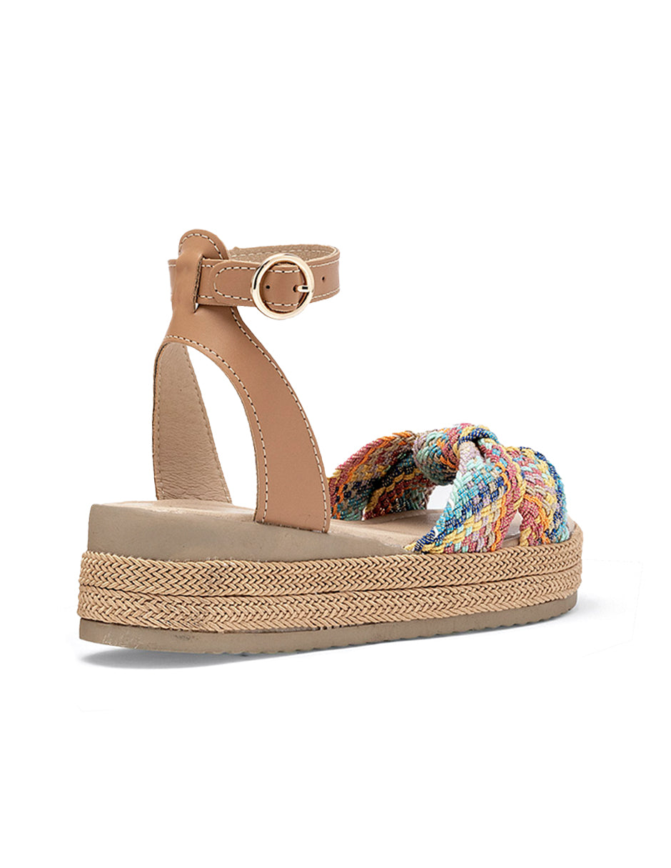Sandalias de piso Color Camel Para Mujer De RBCOLLECTION