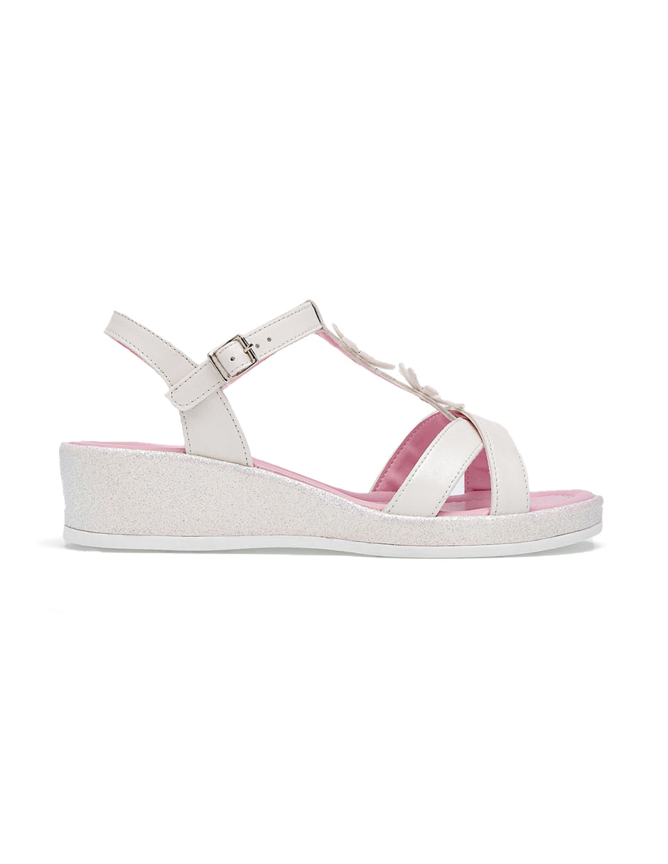 Sandalias de piso Color Blanco Para Mujer De RBCOLLECTION