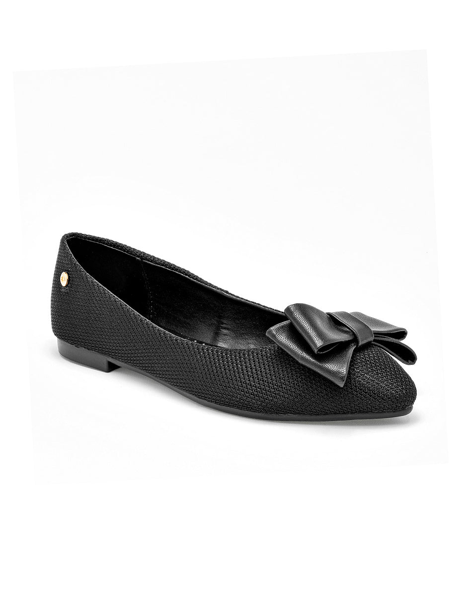 Flats puntales Color Negro Para Mujer De RBBASICS