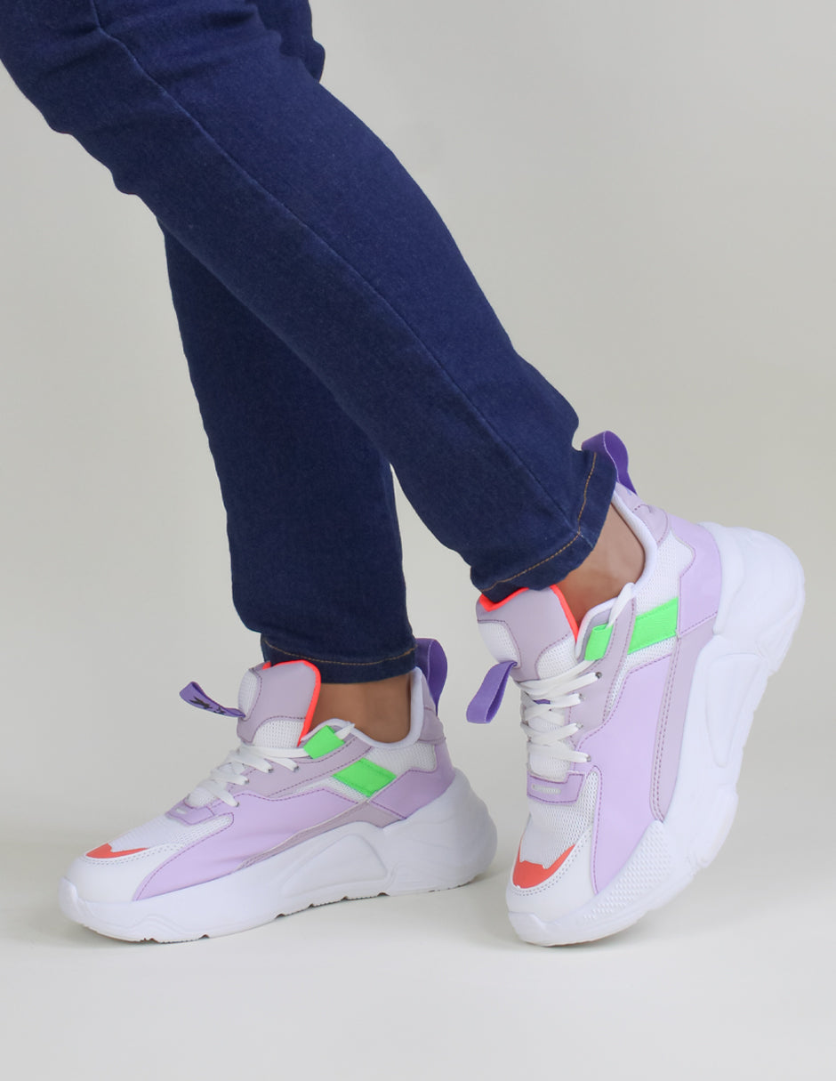 Tenis tipo deportivo  Agle Piel vegana - Multicolor