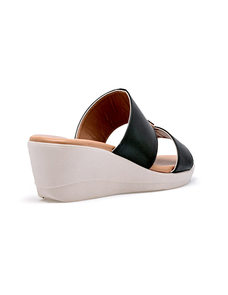 Sandalias de piso Color Negro Para Mujer De RBCOLLECTION