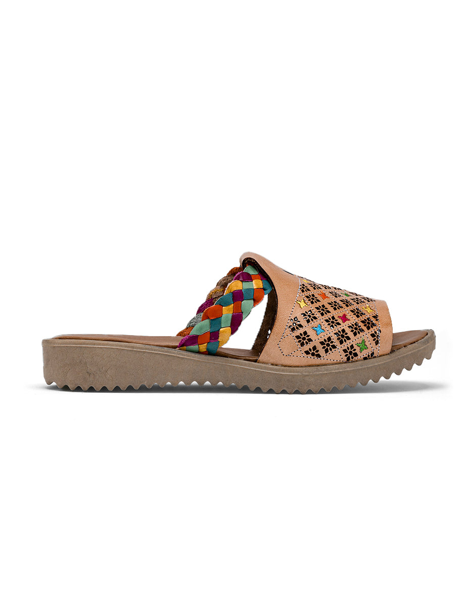 Sandalias de piso Color Beige Para Mujer De RBCOLLECTION