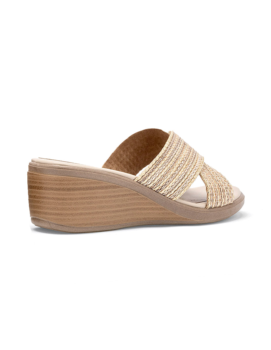 Sandalias de piso Color Beige Para Mujer De RBCOLLECTION