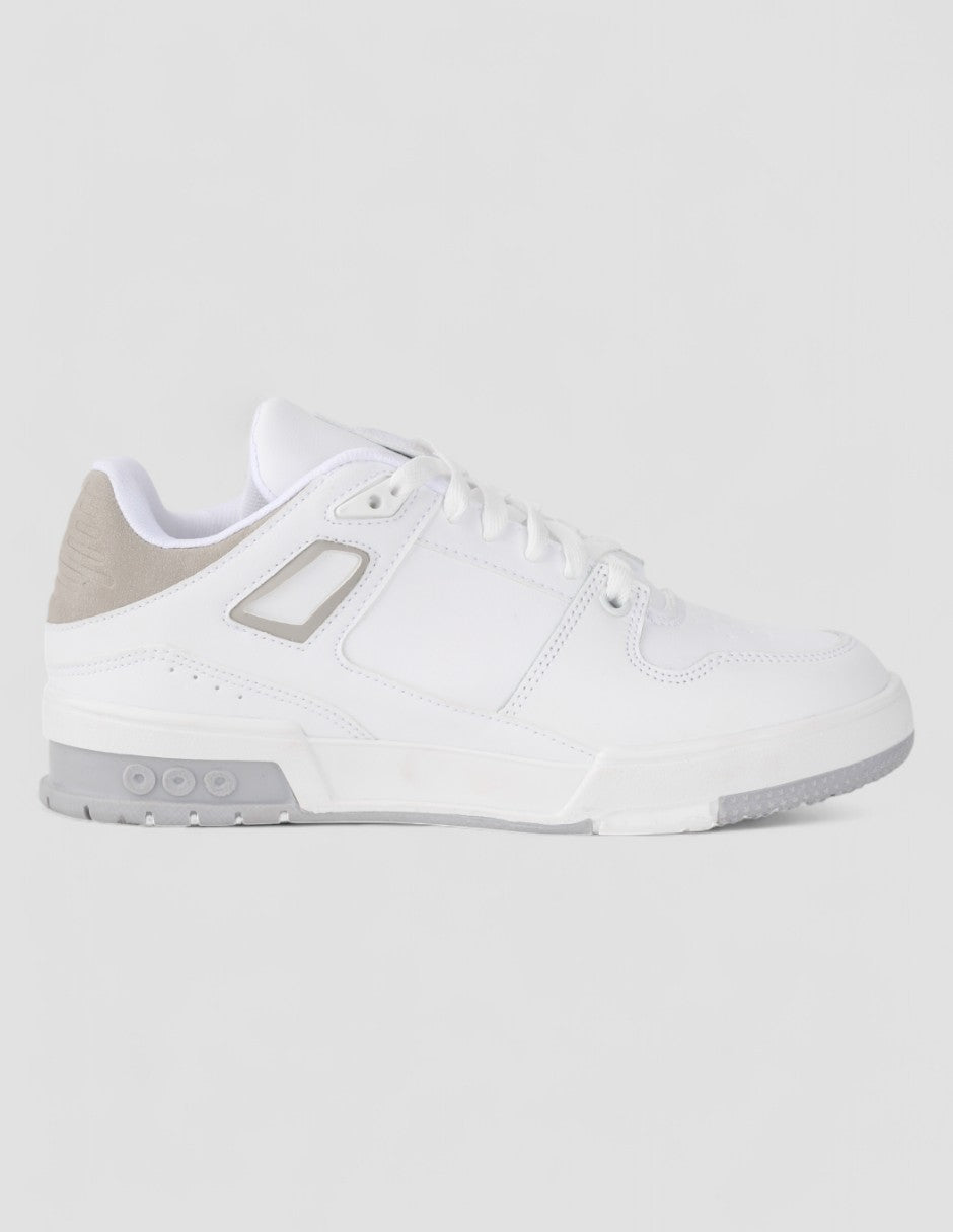 Tenis con cordones Exterior Piel vegana Color Blanco Para Mujer De RBCOLLECTION