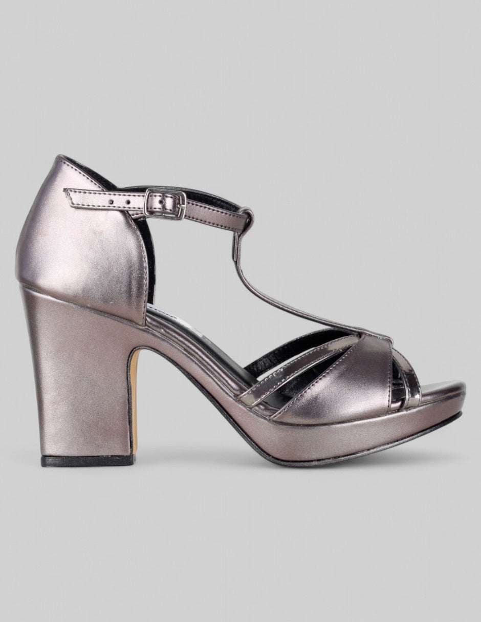 Sandalia con tacón Glowm en Sintético – Gris