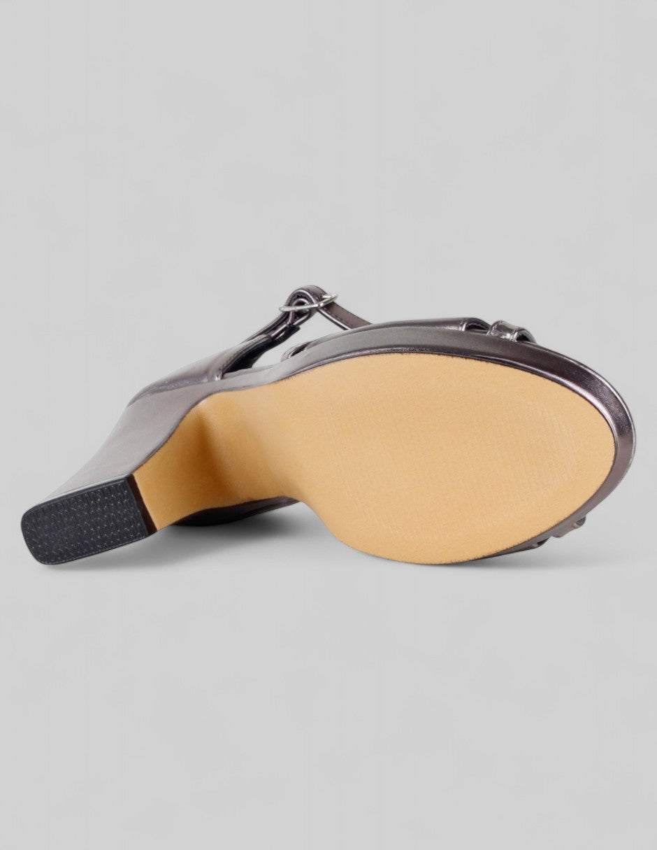 Sandalia con tacón Glowm en Sintético – Gris